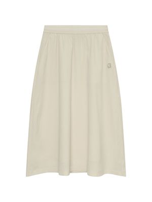 크링클 플레어 스커트 - W_Off White