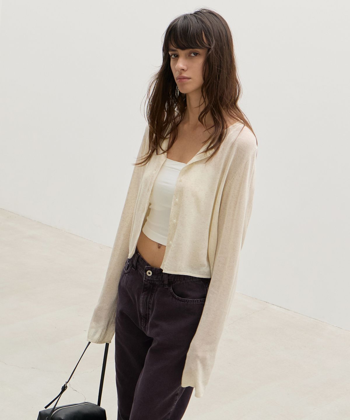 르바(LEVAR) Light Linen Cardigan - Natural