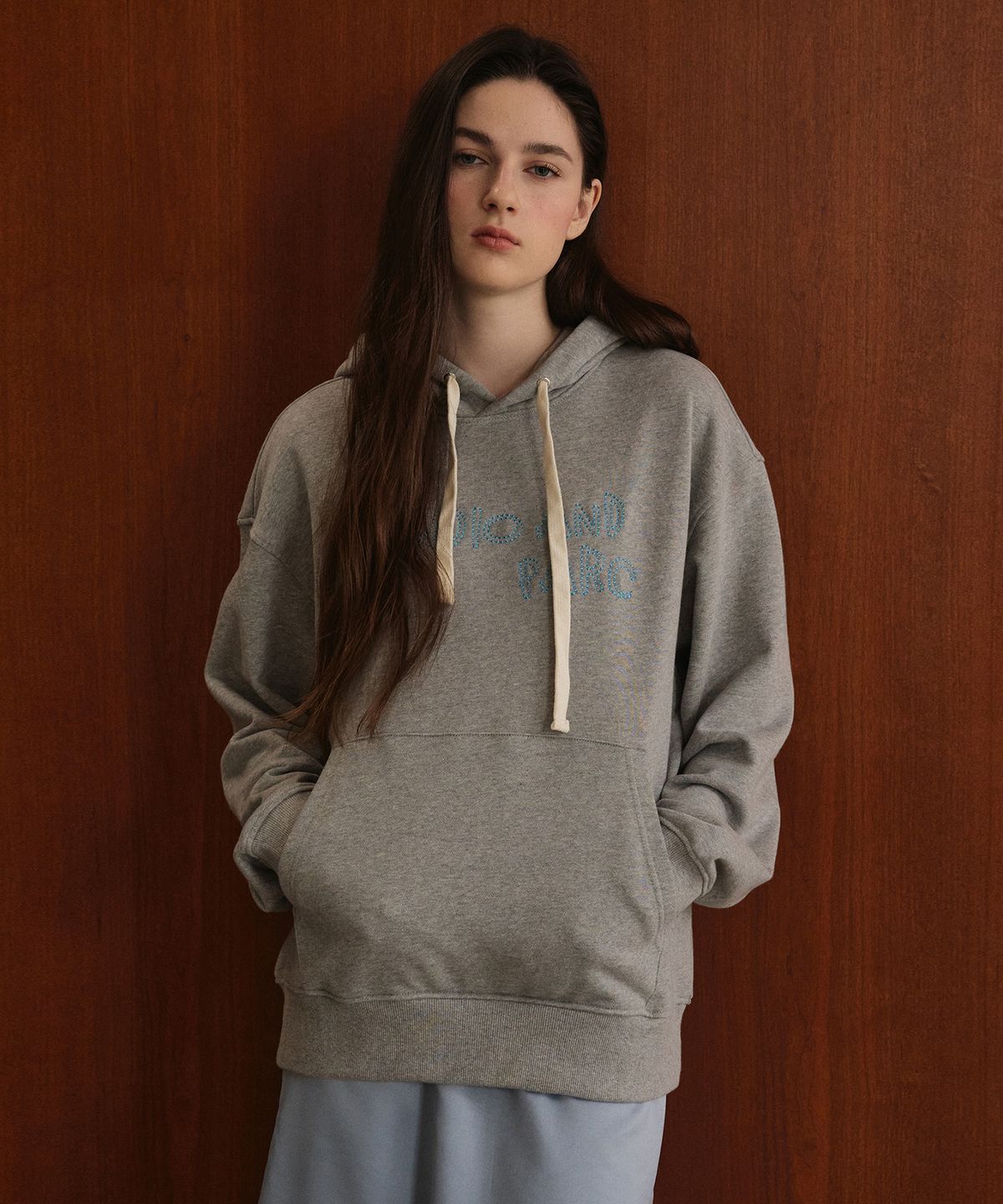 스튜디오앤파르크(STUDIO&PARC) Stitch Hoodie_Melange Grey