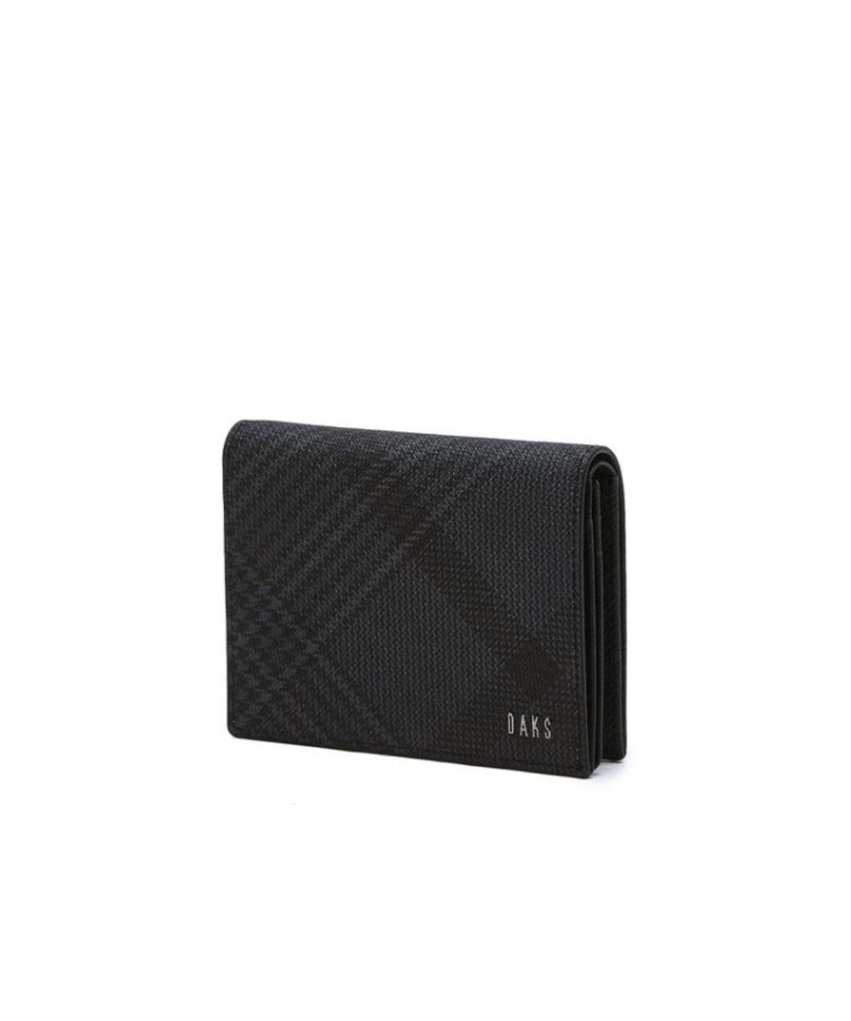 닥스 남성 액세서리(DAKS MEN'S ACCESSORIES) 에딘버러PVC 체크 블랙 명함지갑_DBHO6EE41BK