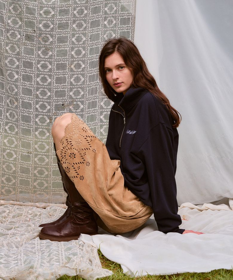 Half-Zip Sweatshirt_Navy