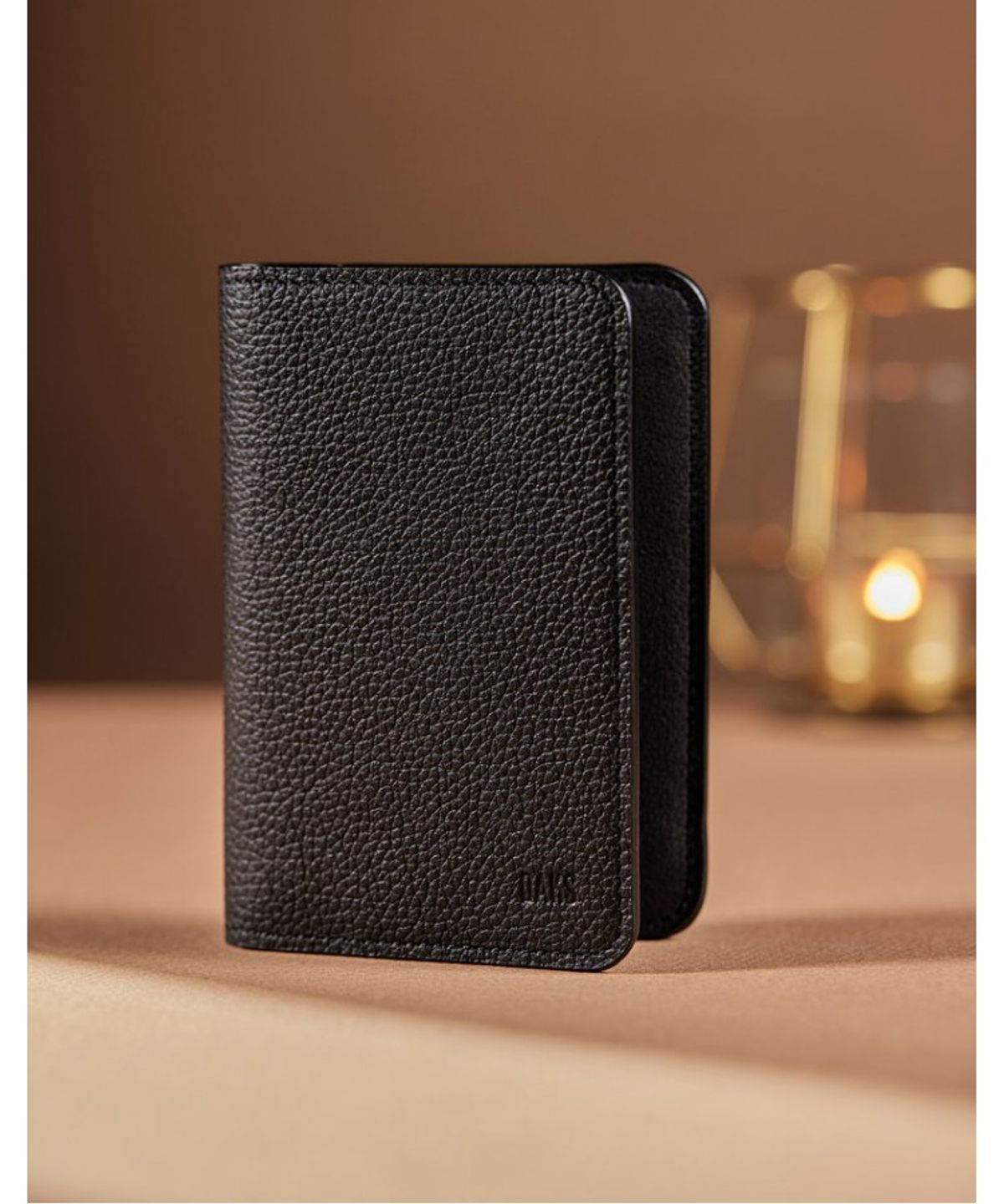 닥스 남성 액세서리(DAKS MEN'S ACCESSORIES) 슬림 블랙 카드지갑_DBHO6E750BK