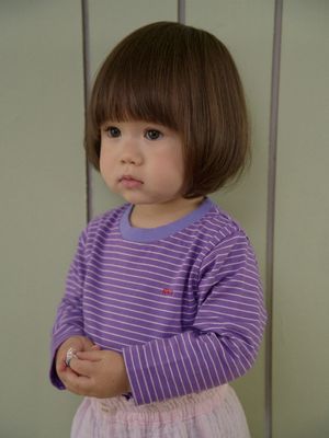 SPRING CANDY STRIPE TEE_PURPLE