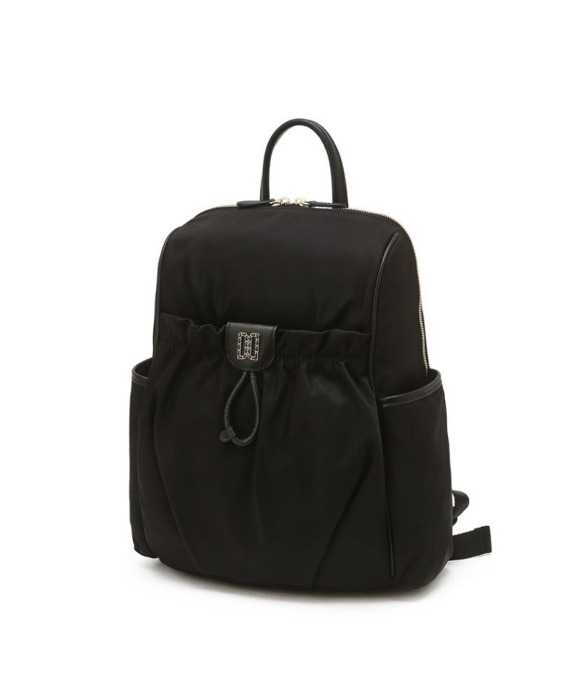 닥스 여성 액세서리(DAKS WOMENS ACCESSORIES) 블랙 앤틱 DD장식 나일론 백팩_DCBA6E334BK