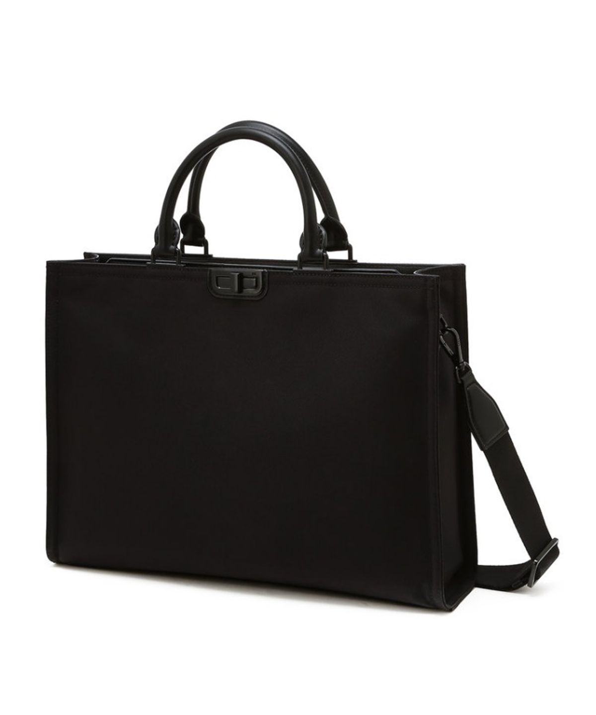 닥스 남성 액세서리(DAKS MEN'S ACCESSORIES) 블랙 버클장식 나일론 서류가방_DBBA6E029BK