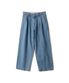 Nileblue Wide Pleats Denim Pants Light Blue