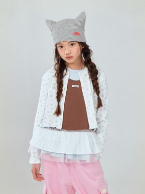 FLOWER CROP CARDIGAN_IVORY