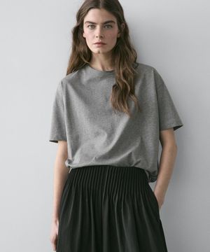 벌룬 반팔 코튼 티셔츠