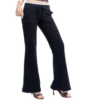 Lace banding sweatpants (black)