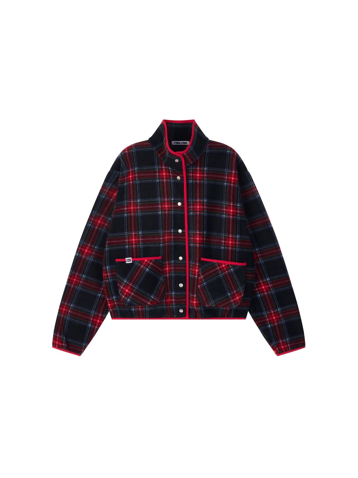 픈드픈드(FNDFND) Check fleece jacket