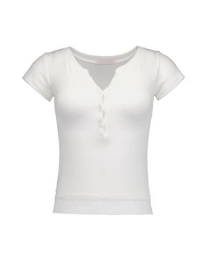Baby powder lace tee (white)