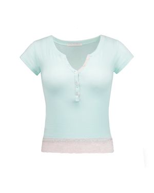 Baby powder lace tee (mint)