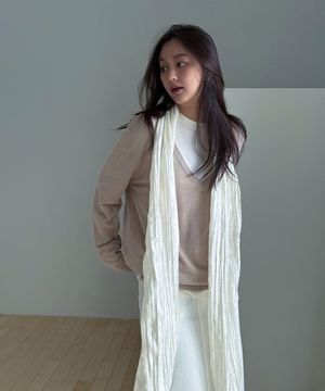 리넨 브이니트 베이지