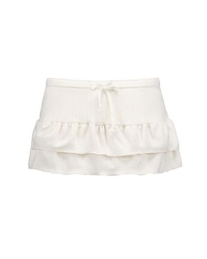 Blossom picot mini skirt (ivory)