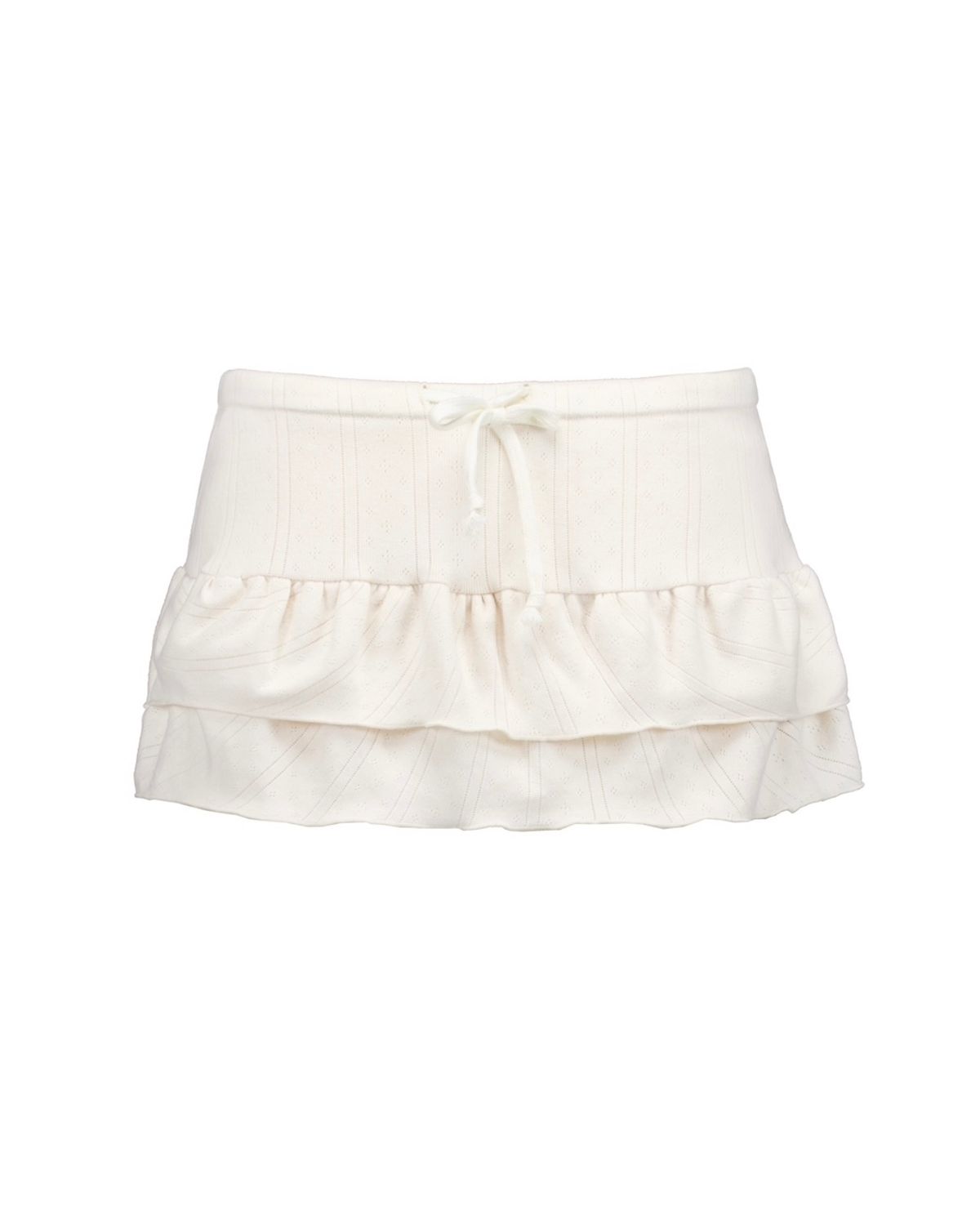 포어링(FORUSRING) Blossom picot mini skirt (ivory)
