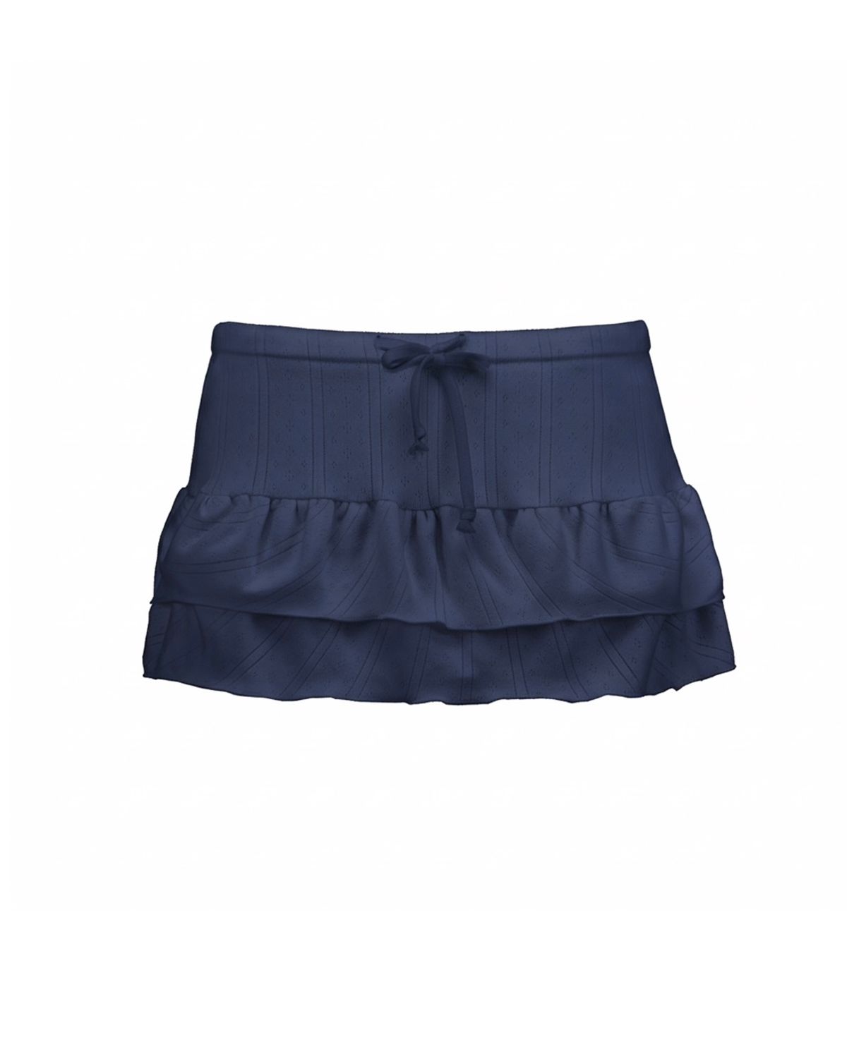 포어링(FORUSRING) Blossom picot mini skirt (navy)