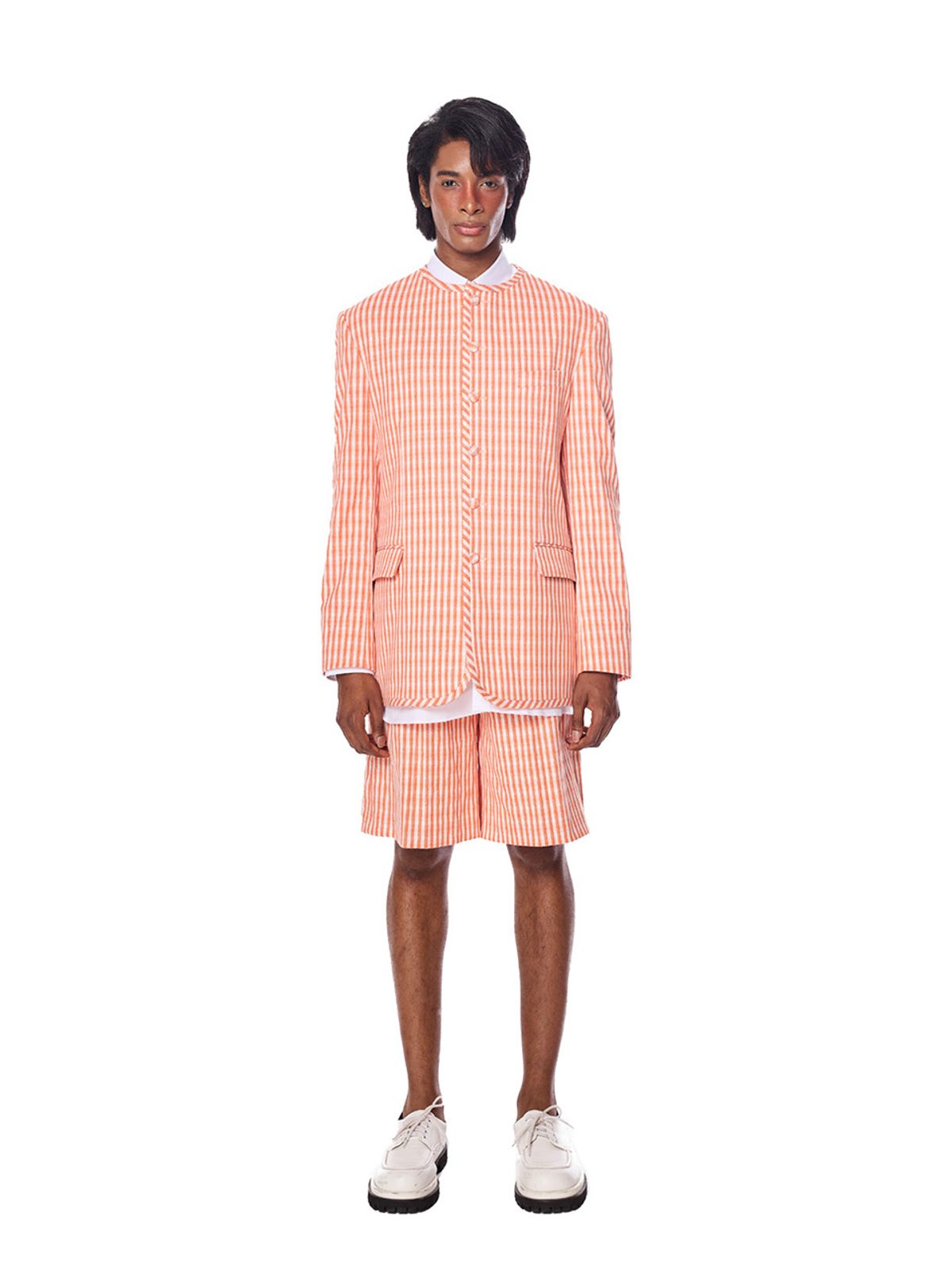그리디어스(GREEDILOUS) Striped Single Pleats Shorts