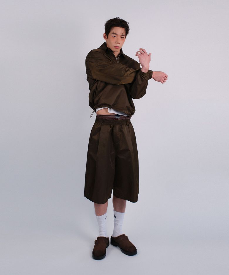 REC NYLON HALF PANTS [KHAKI]