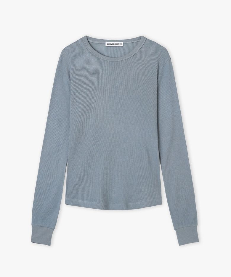 Waffle Slim Long Sleeve (Powder Blue)