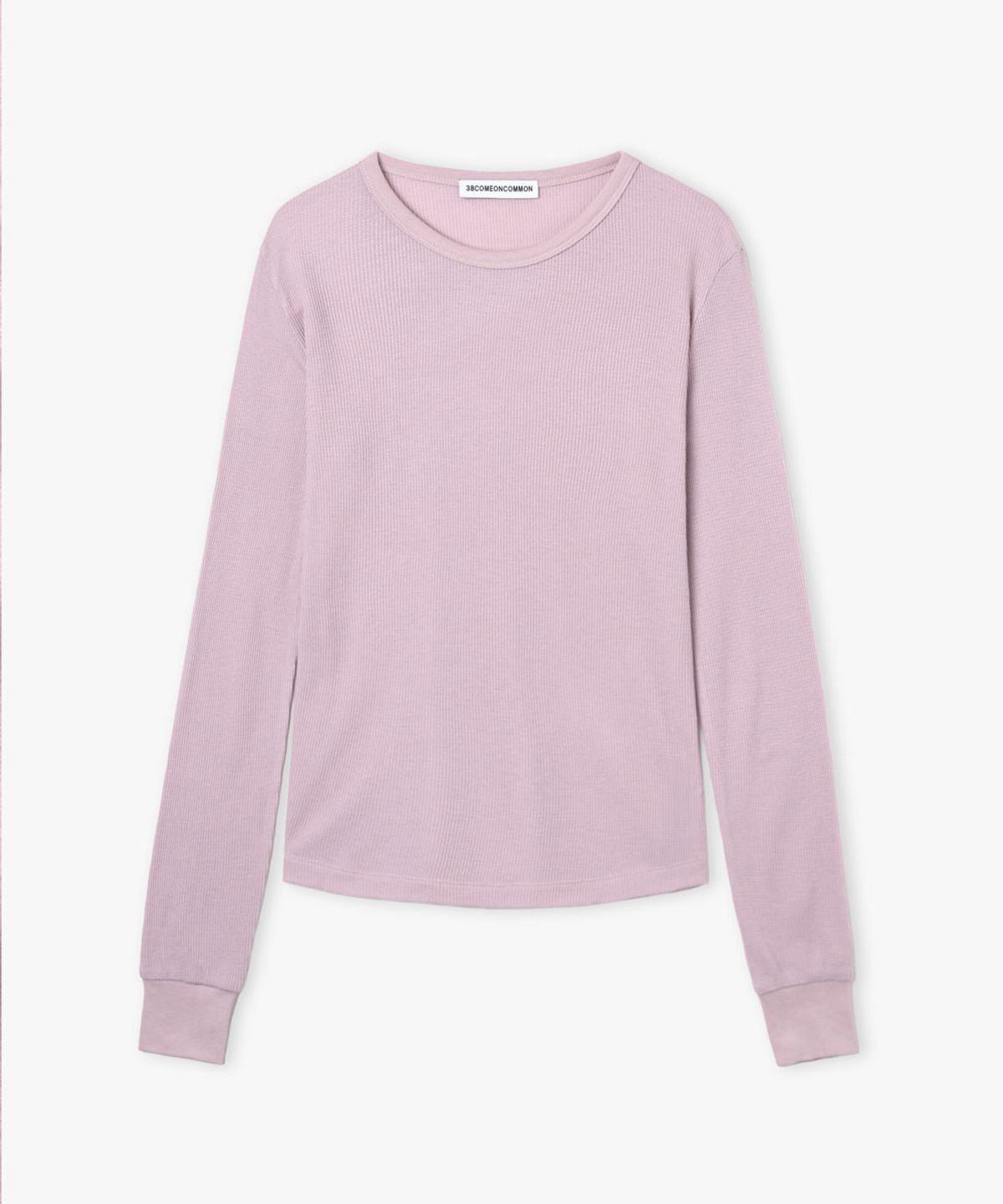 38컴온커먼(38COMEONCOMMON) Waffle Slim Long Sleeve (Powder Pink)