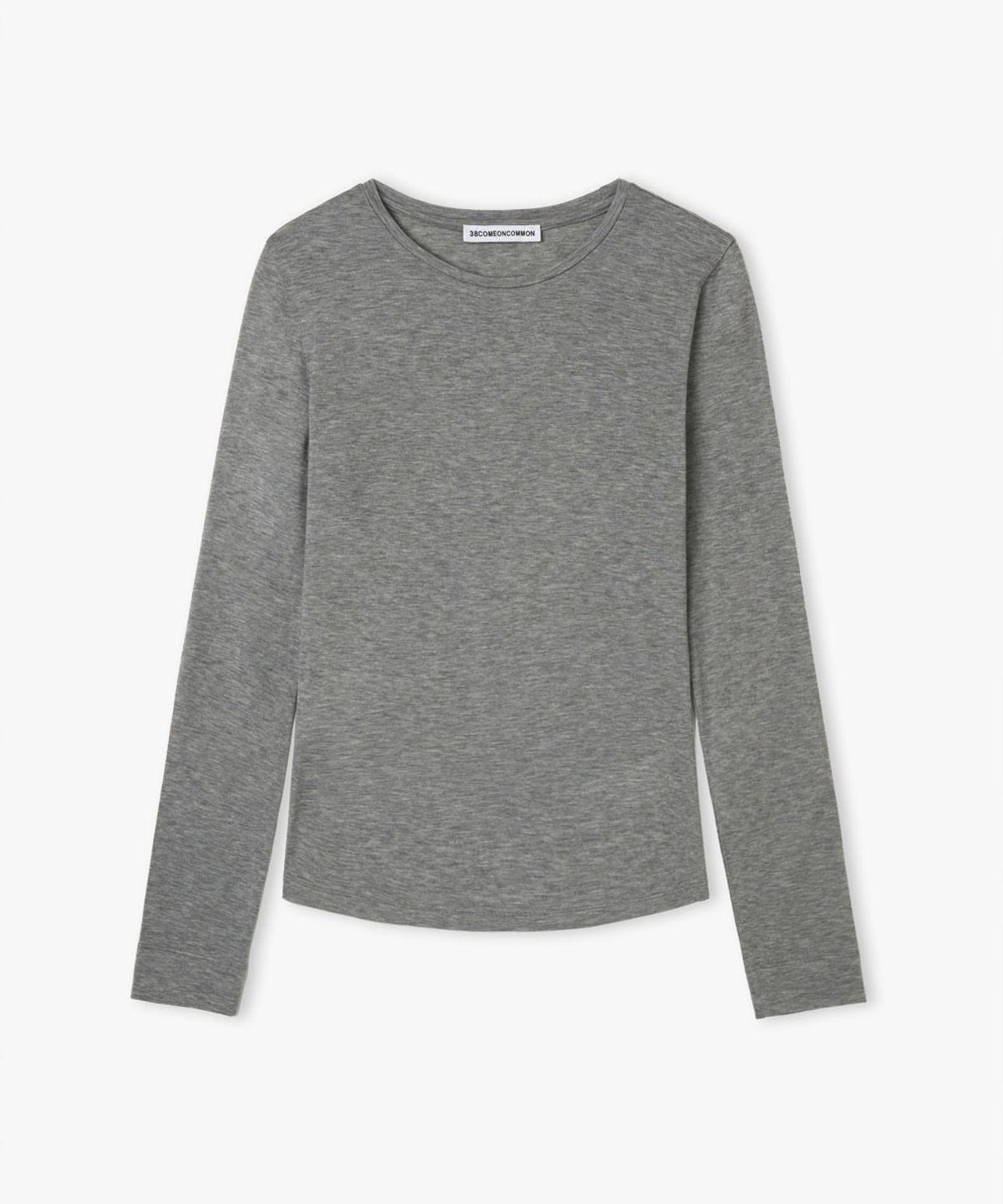 38컴온커먼(38COMEONCOMMON) Sheer Touch Slim Long Sleeve (Melange Gray)
