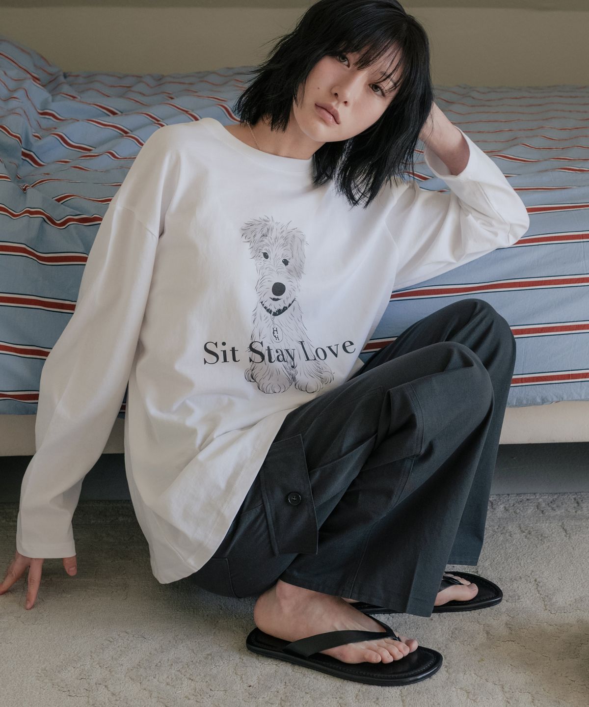 하드코어 해피니스(HARDCORE HAPPINESS) (L)SIT STAY LOVE 롱슬리브