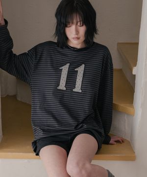 스타 스트라이프 11패치 롱슬리브