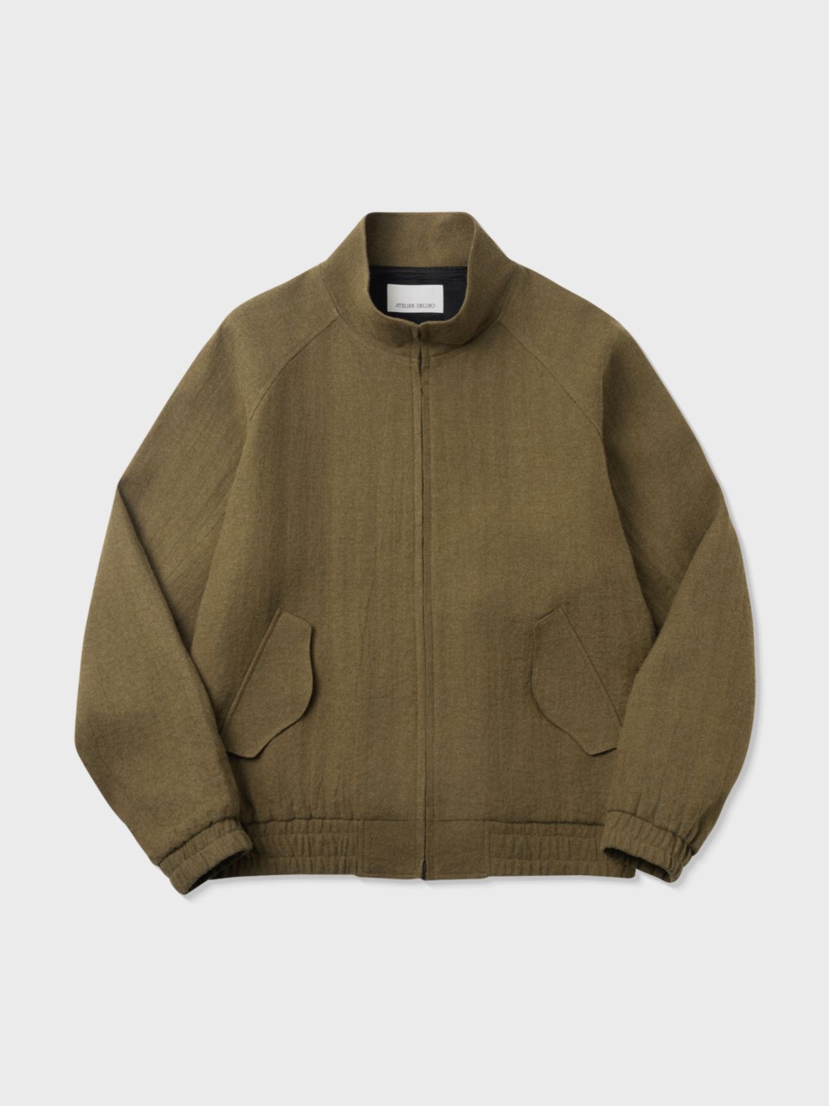 아틀리에 델디오(ATELIER DELDIO) 울 린넨 헤링본 블루종 (KHAKI)