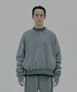 챔피온 X 엔할리우드 리버서블 크루넥 스웨트셔츠 Dark Grey