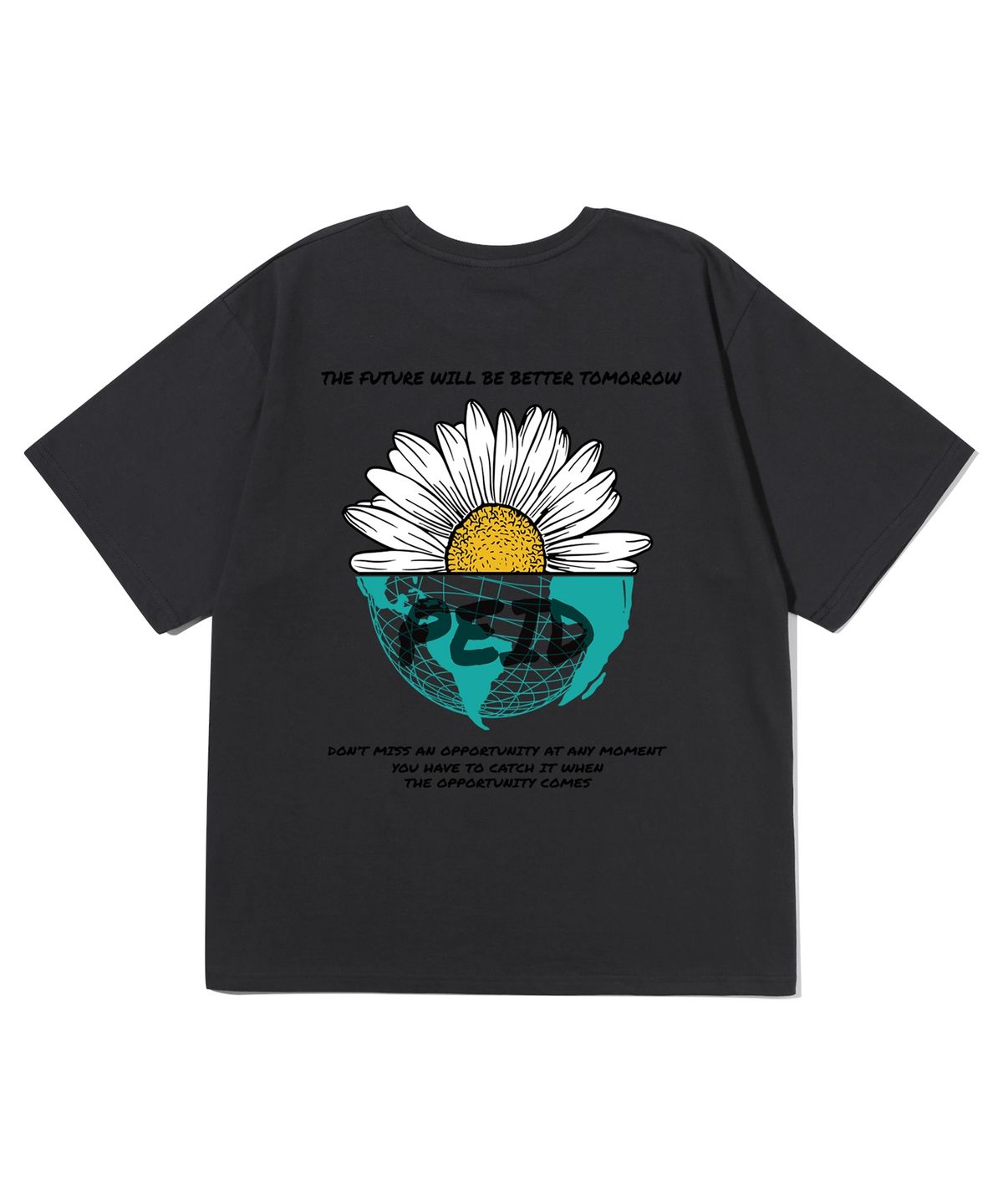 페이드(PEID) PD HALF DAISY 반팔티 차콜