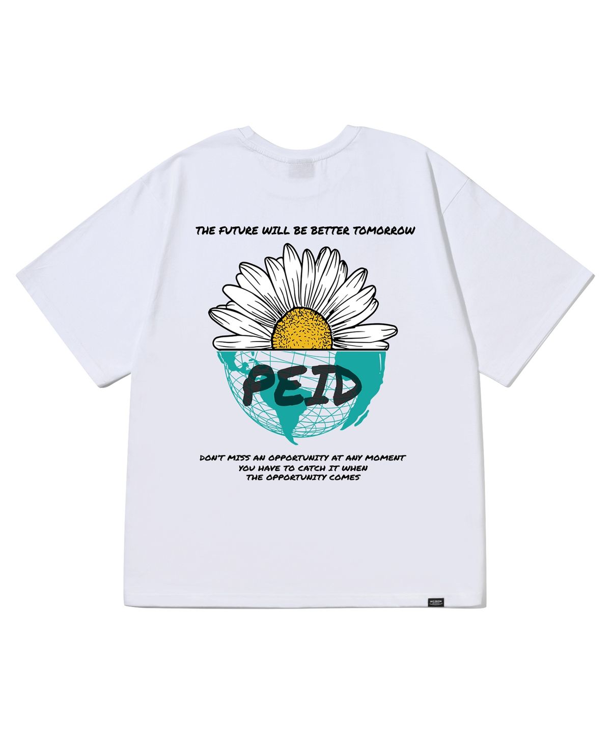 페이드(PEID) PD HALF DAISY 반팔티 화이트