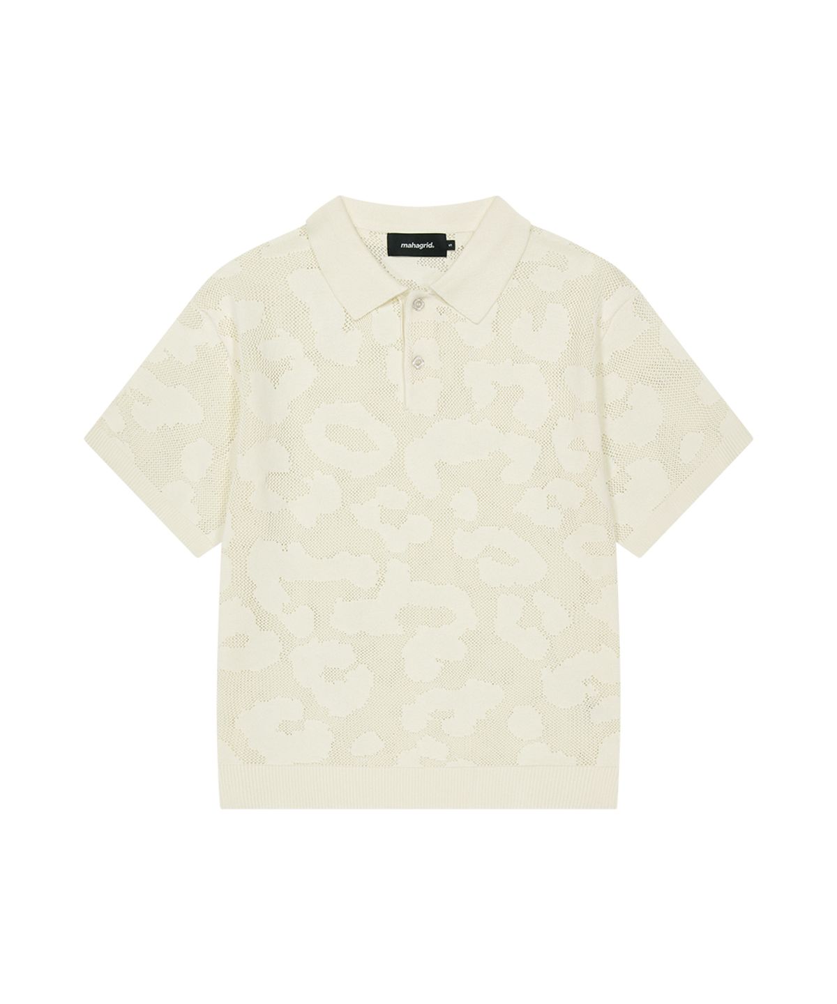 마하그리드(MAHAGRID) LEOPARD CROCHET COLLAR KNIT IVORY(MG2GMMK640A)