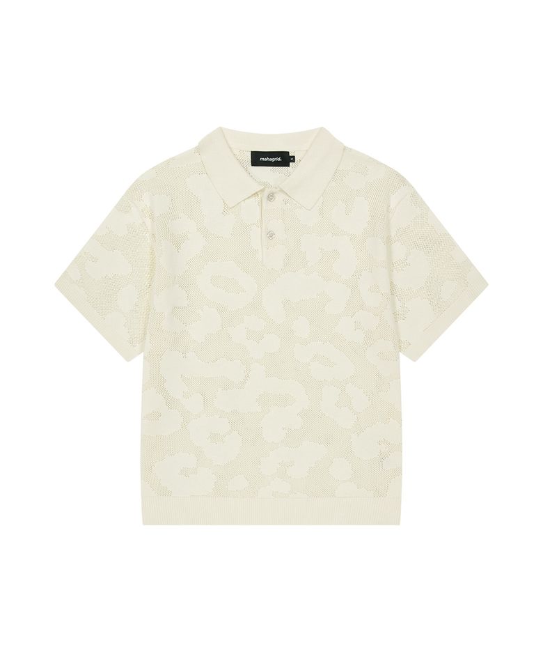 LEOPARD CROCHET COLLAR KNIT IVORY(MG2GMMK640A)