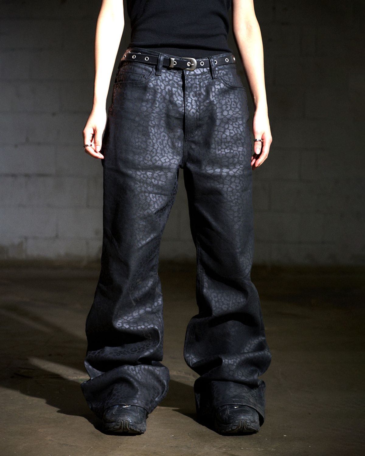 엔엔피스(NNPCS) Leopard Denim Jeans