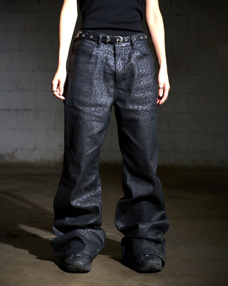 Leopard Denim Jeans