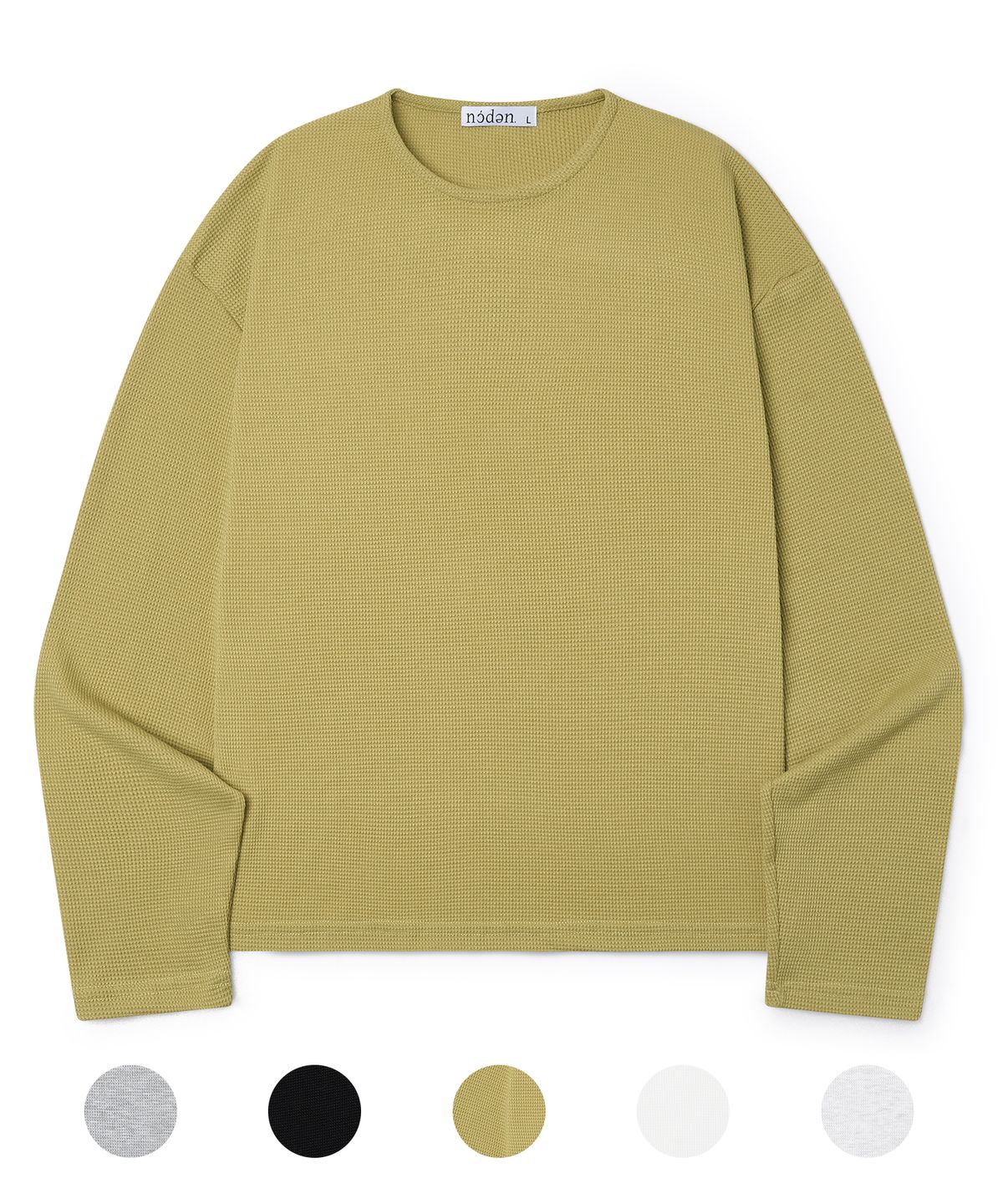노든(NODEN) 와플 라운드 크롭 롱슬리브 - 5COLOR