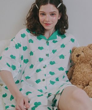 [2PACK] 러브 클린핏 반팔 잠옷 파자마세트