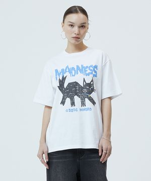 MADNESS CAT TEE WHITE(MG2GMMT521A)