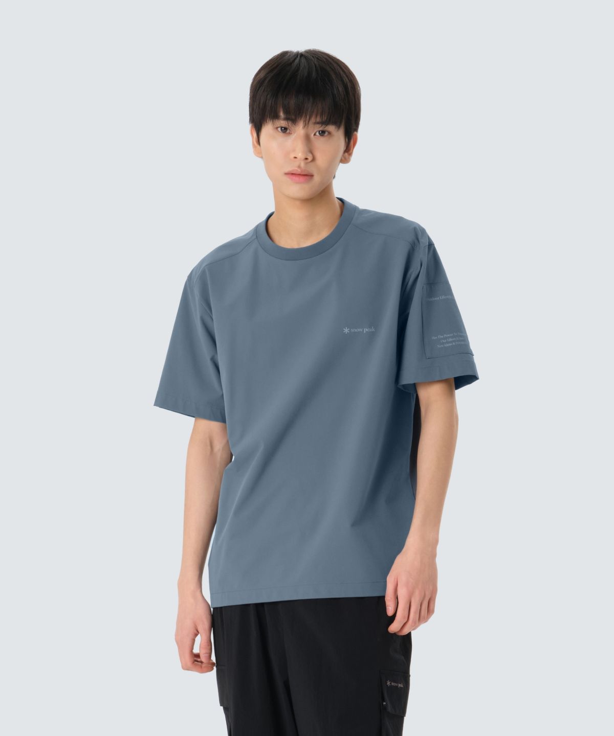 스노우피크 어패럴(SNOWPEAK APPAREL) 라고 반팔 티셔츠 (S26MMTTS26) Pastel Blue