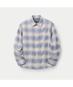 MTT 블루 체크 셔츠 SASFM26401BUD