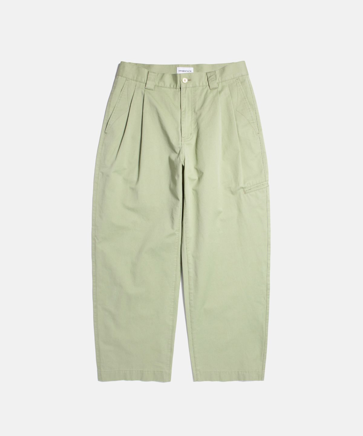에스피오나지(ESPIONAGE) 2 Pleats Light Chino Pants Khaki Beige