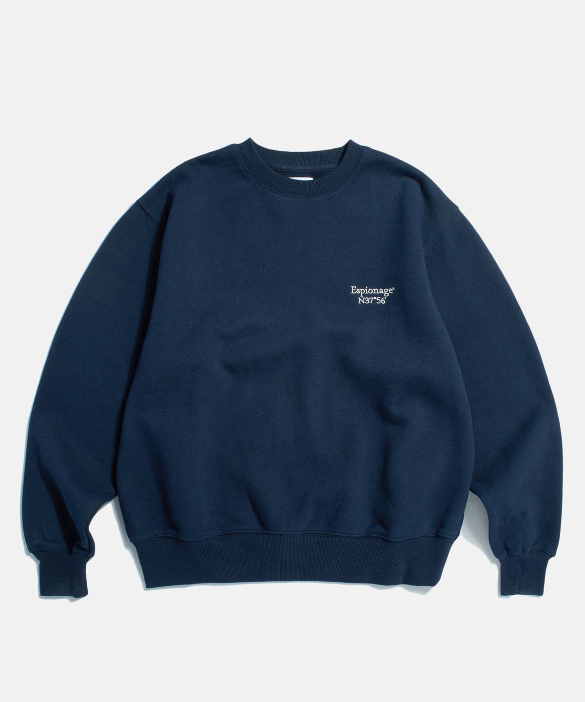 에스피오나지(ESPIONAGE) Minimal Logo VTG Sweatshirt Navy