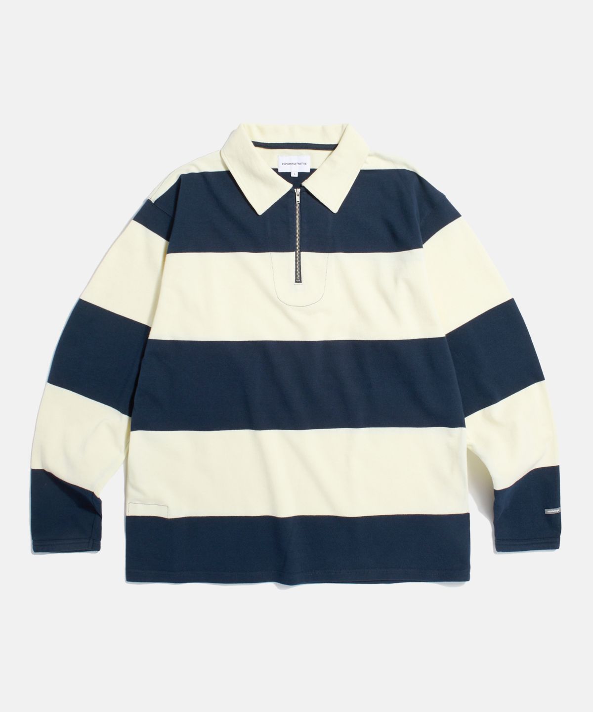 에스피오나지(ESPIONAGE) Big Border Rugby L/S Tee Navy