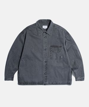 Washed Cotton Outer Shirt Charcoal