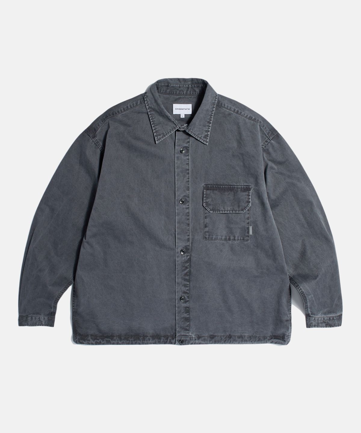 에스피오나지(ESPIONAGE) Washed Cotton Outer Shirt Charcoal