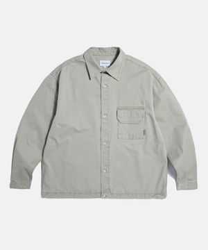 Washed Cotton Outer Shirt Grey