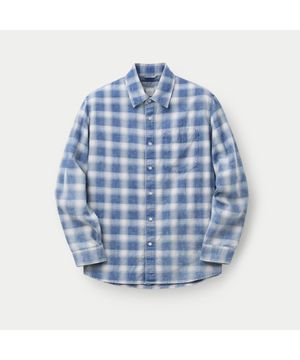 인디고 워싱 체크 셔츠 SASFM26491BUL