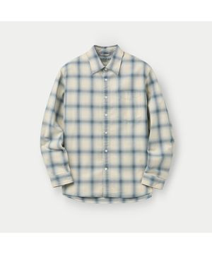 옴브레 체크 셔츠 SASFM26411IVX