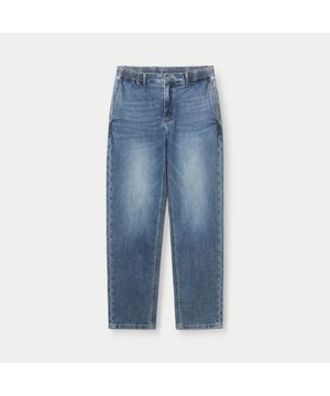 연청 워싱 테이퍼드 밴딩 데님 SAPDM26142BUX