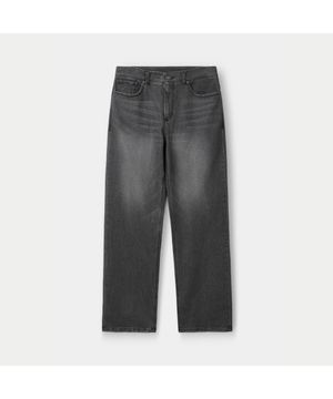 그레이 루즈 스트레이트 밴딩 데님 SAPDM26331GYX